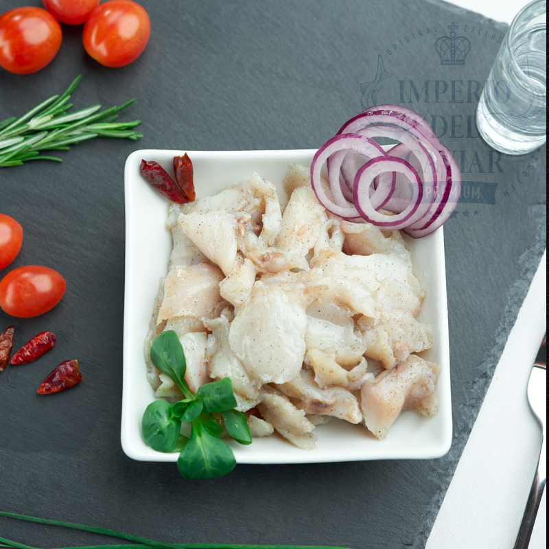 Pescado Blanco Yakut Marinado en Rodajas (Congelado)