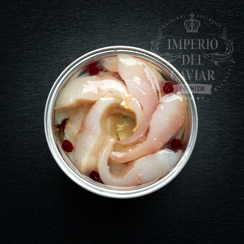 Rodajas de filete de Muksun con aceite y arándano (Coregonus muksun) (Congelado)